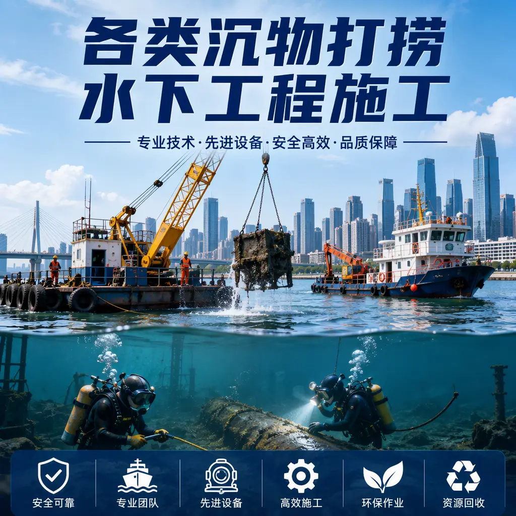 武宁各类沉物打捞，水下工程施工